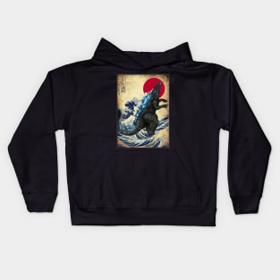 Gojira Old Post Japanese Art Kids Hoodie